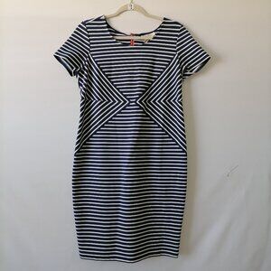 Jessica Simpson Womens Navy Blue & Whiter Maternity Striped Sheath Dress Size M